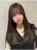 レイヤーカット×艶カラー