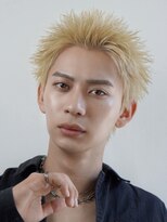 オーシャントーキョー ホワイト 原宿(OCEAN TOKYO WHITE)&nbsp;メンズハイトーン金髪ブロンドアップバングスパイキーショート