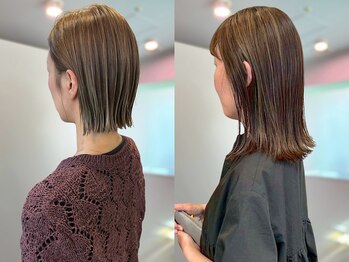 アトリエ タキ(atelier.taki)の写真/染めるたびにうるツヤになる《髪質改善カラー》に感動の声多数♪白髪ぼかしハイライトも30代40代に人気◎