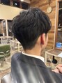 テントヘアー(tent hair) ゆるめパーマで柔らかい印象に