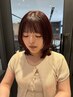 《松尾指名限定》顔周りで印象UP♪前髪カット+透明感カラー ¥11,400