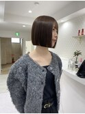 【RURI】10代20代/切りっぱなしボブ/グレージュ/福岡天神