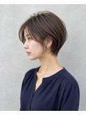 (ICY土屋)ショートヘアショートボブ前髪なし長めショート