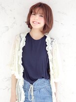 タバ ヘアー ドリ(taba hair dori) 丸み前髪のやわらかボブ