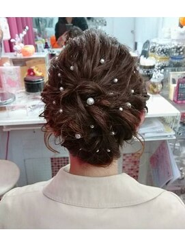 ハナココ 水戸店(hana Coco) ゆるふわアップ 結婚式 二次会 お呼ばれ ドレス 水戸