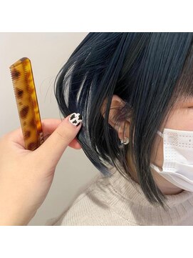ネオヘアー 曳舟店(NEO Hair) ブルーカラー×ミニボブ【川村】