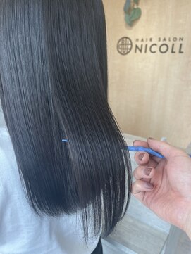 ニコル(NICOLL) 髪質改善カラー＊スモーキーブルー【伊勢崎】【太田】【前橋】
