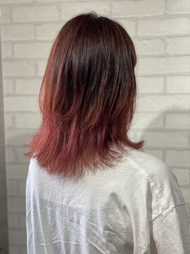 ビスイル 秋葉原店(Vis ill) ウルフカット/レイヤーカット/グラデーション/ピンクアッシュ