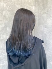 【LauBlossom入江】裾カラー×ブルー×黒髪