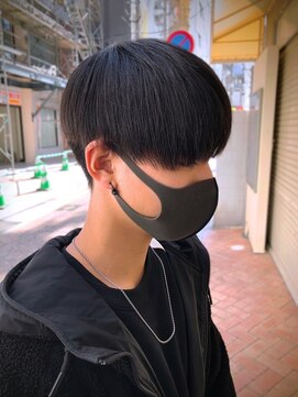 コワファーストナガサキシャンプーボーイ(COIFF1RST NAGASAKI SHAMPOO BOY) ブルーブラック×シルエットマッシュ