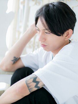 モッズ ヘア 福岡姪浜店(mod's hair) *mod's姪浜*…グレージュカラーセンターパートかきあげマッシュf