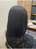 くびれミディアム×ウェーブ巻き