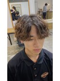 【RYUYA】束感マッシュセンターパート×波巻きスパイラルパーマ
