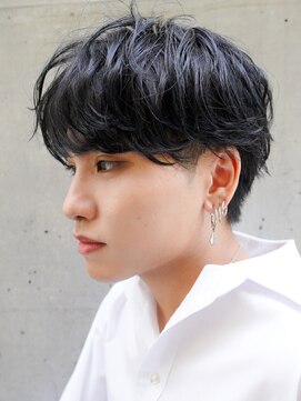 メンズサロン ガウディ 三宮店(men's salon Gaudi) ニュアンスパーマ×メンズ前下がりツーブロックマッシュ