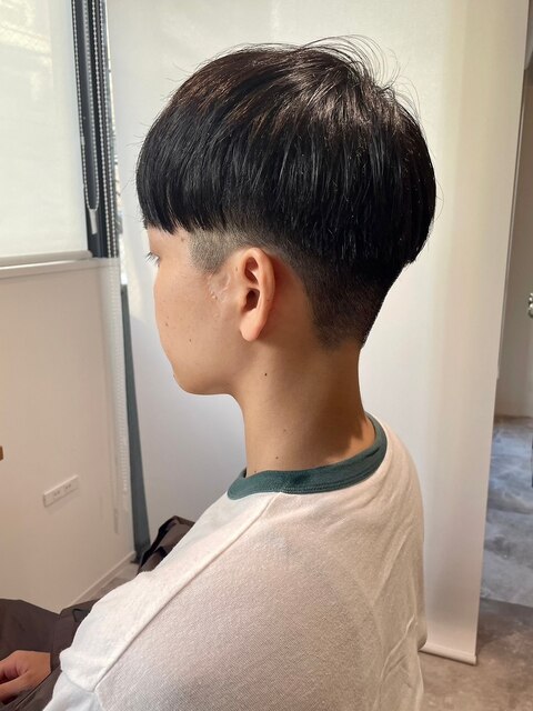 MEN'S HAIRマッシュパーマアッシュブラック