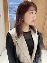 ラミエ バイ メルト 吉祥寺(lamie by melt)&nbsp;"久保田"フェイスフレーミングインナーカラーピンクラベンダー