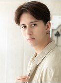 キメすぎないツーブロックでマットブラウンマニッシュb新所沢