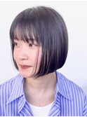 コロっとしたシルエットが可愛いボブ