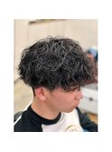 波巻きパーマ
