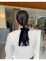 ローレン アオ 栄矢場町店(LOREN AO) 【LOREN AO】ヘアセット/タイトポニー/リボンアレンジ
