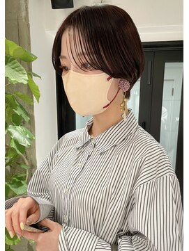 ヨーク(YOKE) ハンサムショート大人グレージュ暗髪ショートボブ20代30代40代