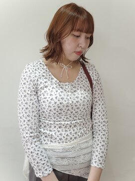 ニコフクオカヘアーメイク(NIKO Fukuoka Hair Make) [NIKO]オレンジカラー/秋カラー/ボブ