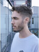 ワースホワイル(WORTH WHILE)&nbsp;刈り上げセンターパートサーフカールフェザーパーママレットヘア