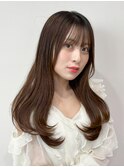 イメチェンピンクベージュアンブレラカラー前髪クールショート