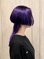 ヘアーリゾートガーデン 南林間店(Hair Resort Garden)&nbsp;ブリーチデザイン/クラゲウルフ/×パープルのアンブレラカラー