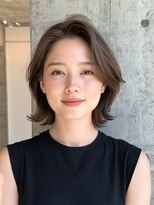 赤れんがアネックス(ANNEX)&nbsp;大人レイヤー外ハネミディアムロブくびれヘア20代30代40代50代