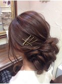 ルーズアップ　金ピンアレンジ☆