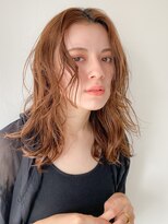 ネイヴィル オモテサンドウ(navile omotesando) *透けるミルクティーベージュ×ミディアムウェーブ*