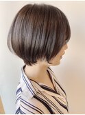 黒髪ショートボブ/耳かけショート/20代30代40代髪型
