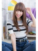 Iラインフォルムで小顔★透明感艶カラーアッシュミルクティーb1