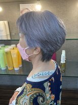 ユアーズ 四街道店(HAIR&NAIL YOURS)&nbsp;脱白髪染め白髪ぼかし耳だしショートうるツヤ美髪小顔エイジング