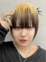 ジエクト カナウ(The Ect canow)&nbsp;ツートーンカラー/デザインカラー/ベージュ/裾カラーブラック