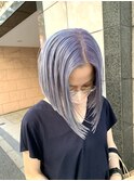 ハイトーンパープル前下がりボブ荻窪