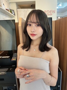 ガーデン 渋谷(GARDEN) くびレイヤー前髪ありイメチェンアンブレラカラーこなれミディ