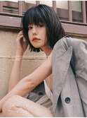 切りっぱなしボブ×ツヤ髪スタイル【LONER神戸三宮】