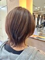 美容室ヒラトヤ 仙北店 くびレイヤー×丸みミディhair＊