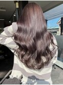 グレージュ切りっぱなしボブ前髪ありミニボブミルクティベージュ