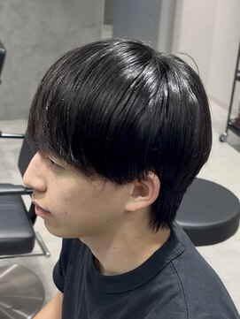 テクト バイアッシュ 吉祥寺店(Tect by Ash) 黒髪ラウンドマッシュウルフツーブロック刈り上げ