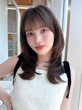 ラルユー 金山(LallYou) 小顔◎韓国風くびれレイヤーx柔らかオリーブ