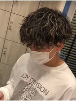 アース いわき店(HAIR&MAKE EARTH)&nbsp;スパイラルパーマ×ハイライトマッシュ