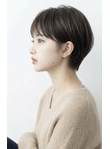 大人可愛いショート 黒髪ショート 前髪
