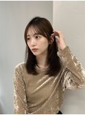 オリーブブラウン/レイヤーカット/透明感カラー/韓国ヘア