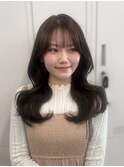 韓国ヘア＊ミディアムレイヤー×グレージュ