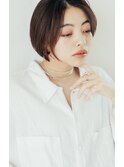 丸顔さんにおすすめ 30代40代に人気のストレートショートボブ