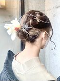 卒業式 水引ヘアアレンジ