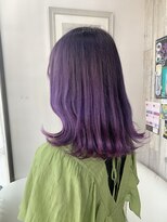 トムキャット(TOM CAT) 夏おすすめ　ケアブリーチ　グラデーションカラー　パープル